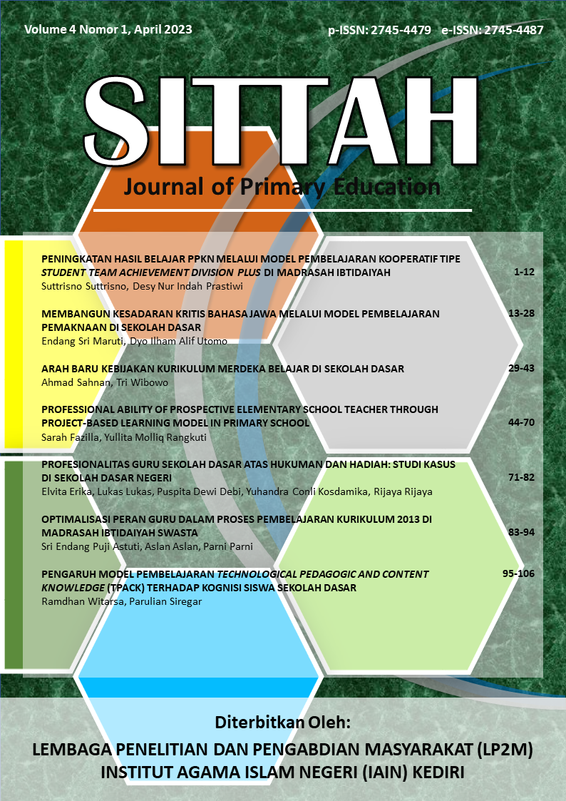 					View Vol. 4 No. 1 (2023): SITTAH: Journal of Primary Education
				